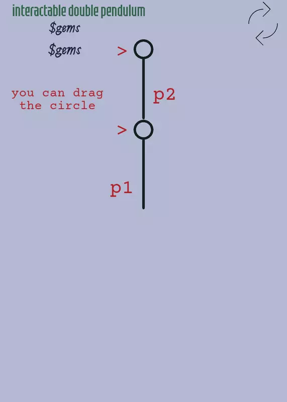 double pendulum by @purpcatbaibai