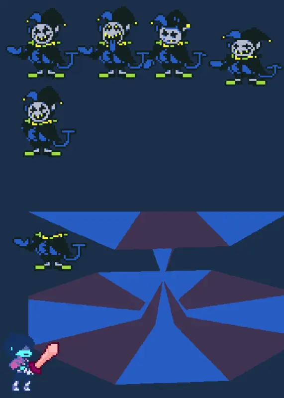 Jevil sprites by @SMarshMallw