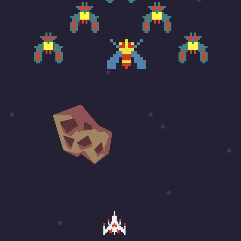 Space shooting game￼ by @king3847