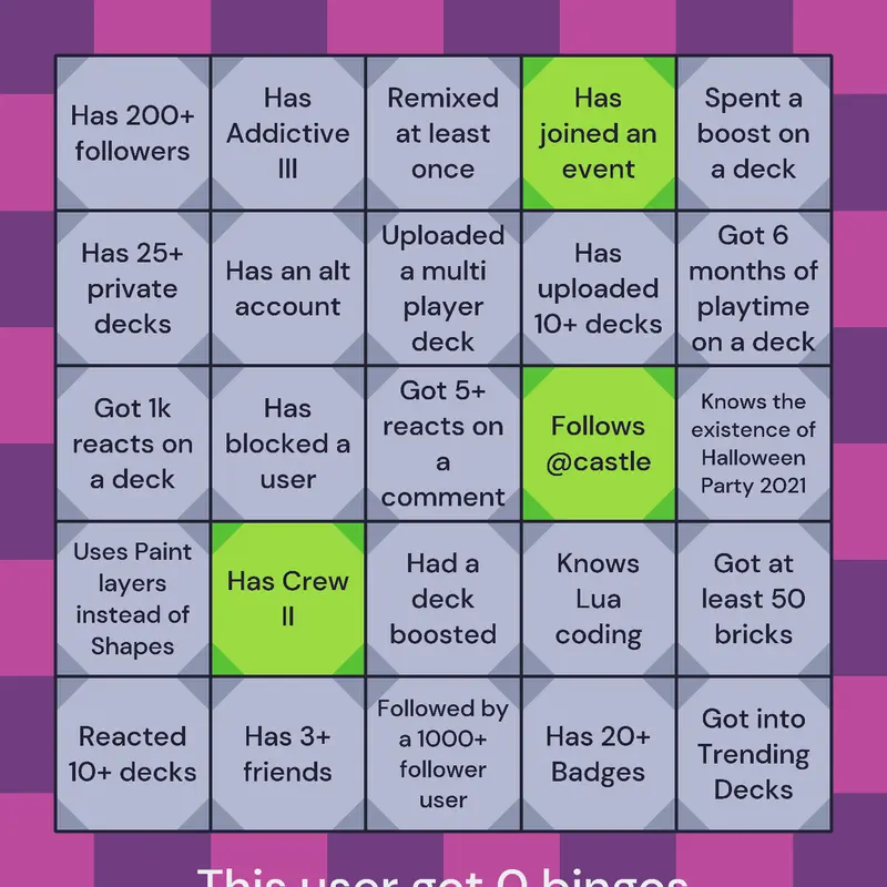 Bingo by @weirdgirlXD