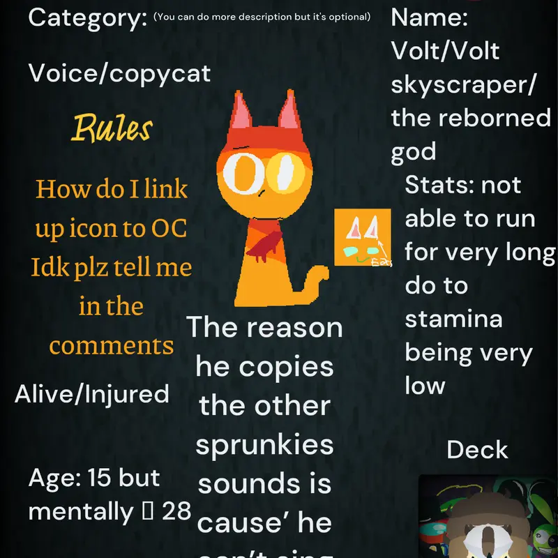Oc creator (my oc)￼ by @Voltthegamer