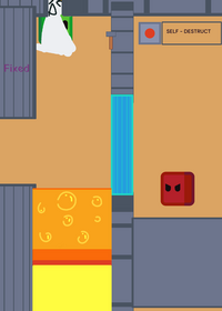 red cube blinds me