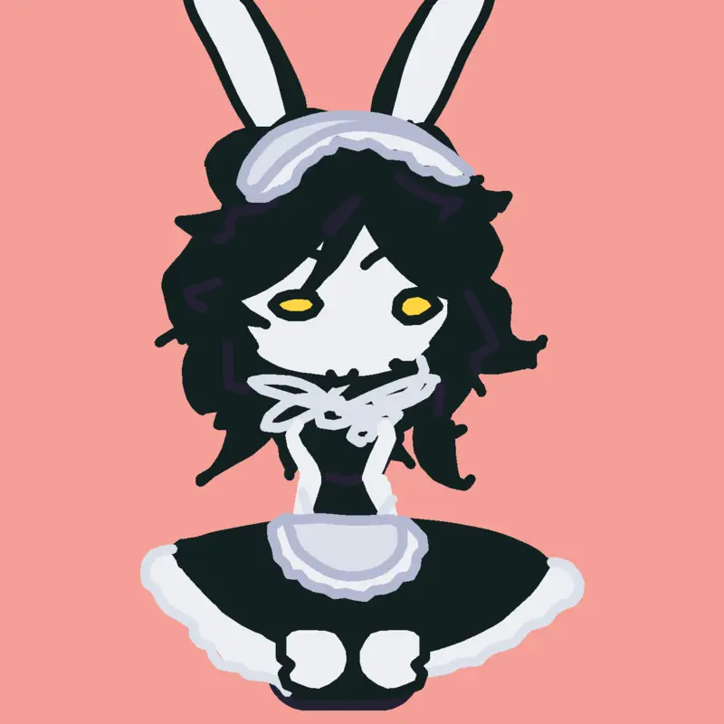 Maid bunny by @laughableclown