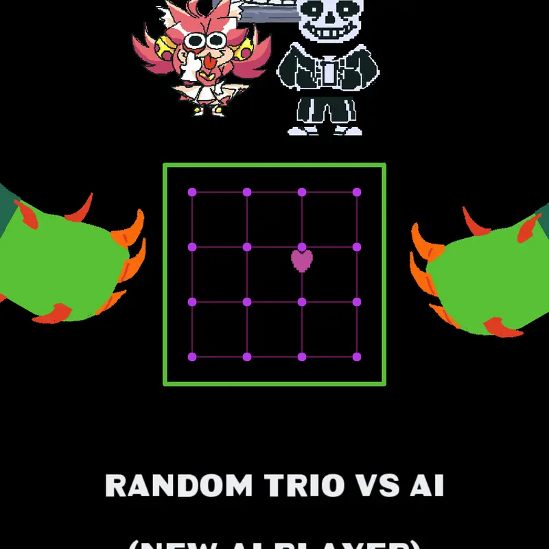 AI vs Random Deltarune Trio (New) by @Microwardthedog