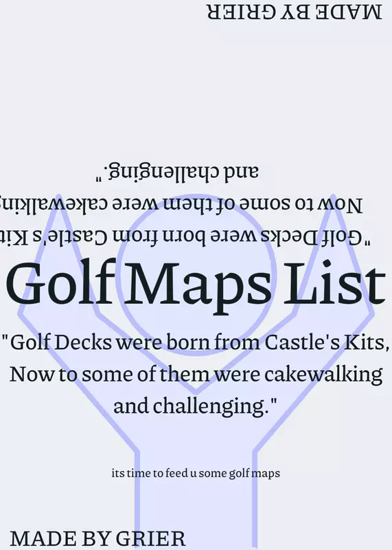 Golf Maps List by @grier
