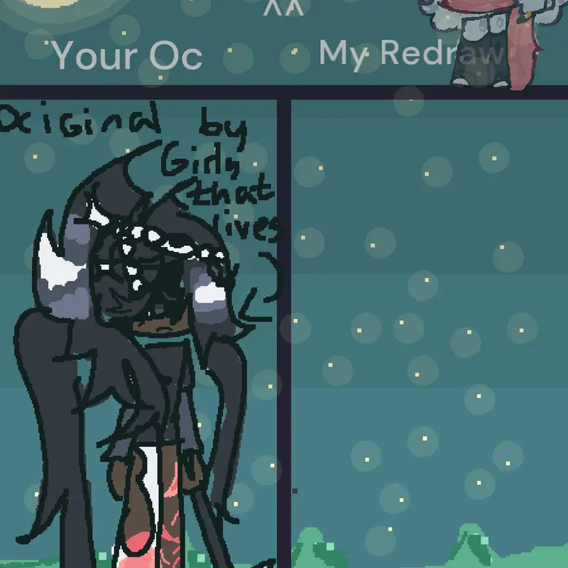My oc! (Glitched void bc why not) by @girlythatlives
