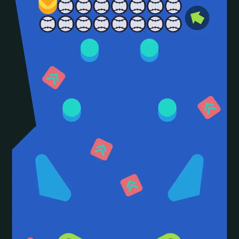 Pinball with extra balls by @soogi_glider