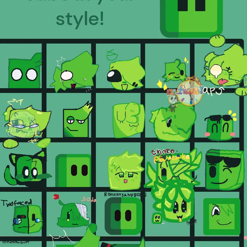 Draw YOUR green cube by @stick_draws2763