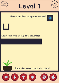 Move the cup to water the plant!