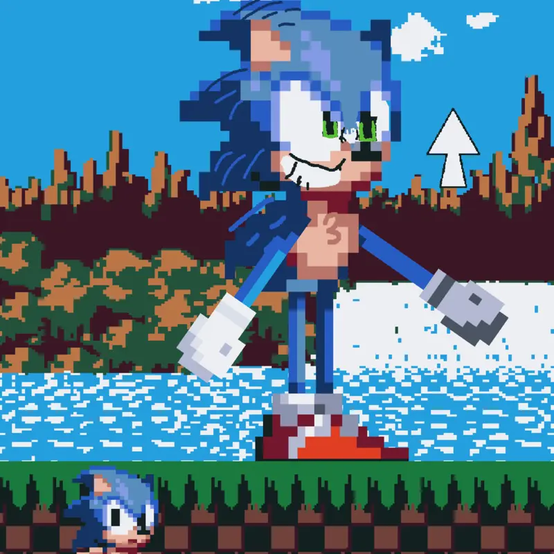 Movie Sonic pixel ragdoll by @KurtPhillip