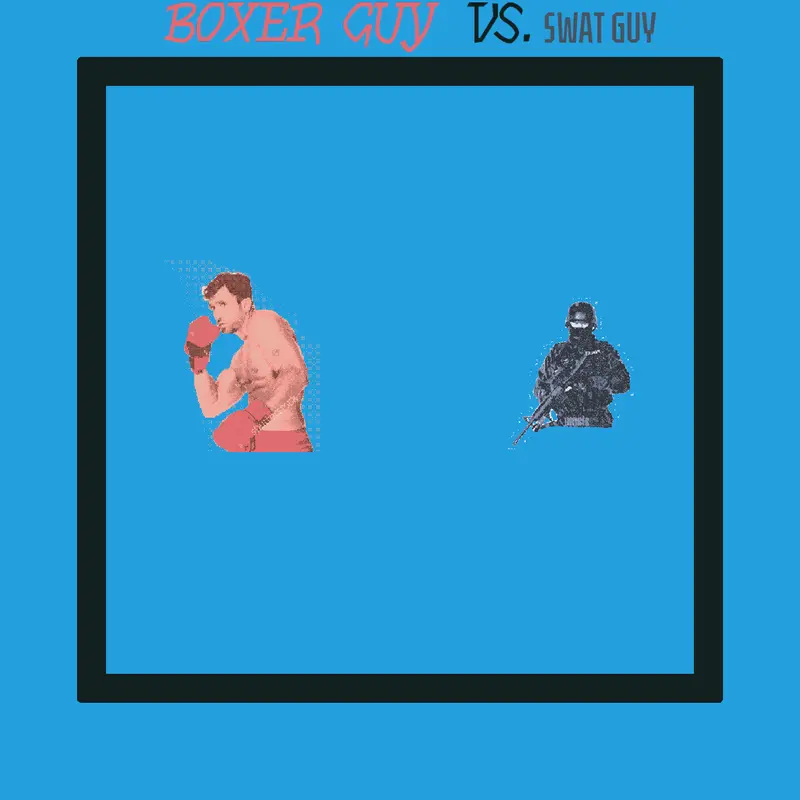 Boxer guy vs swat guy by @me_yesguys