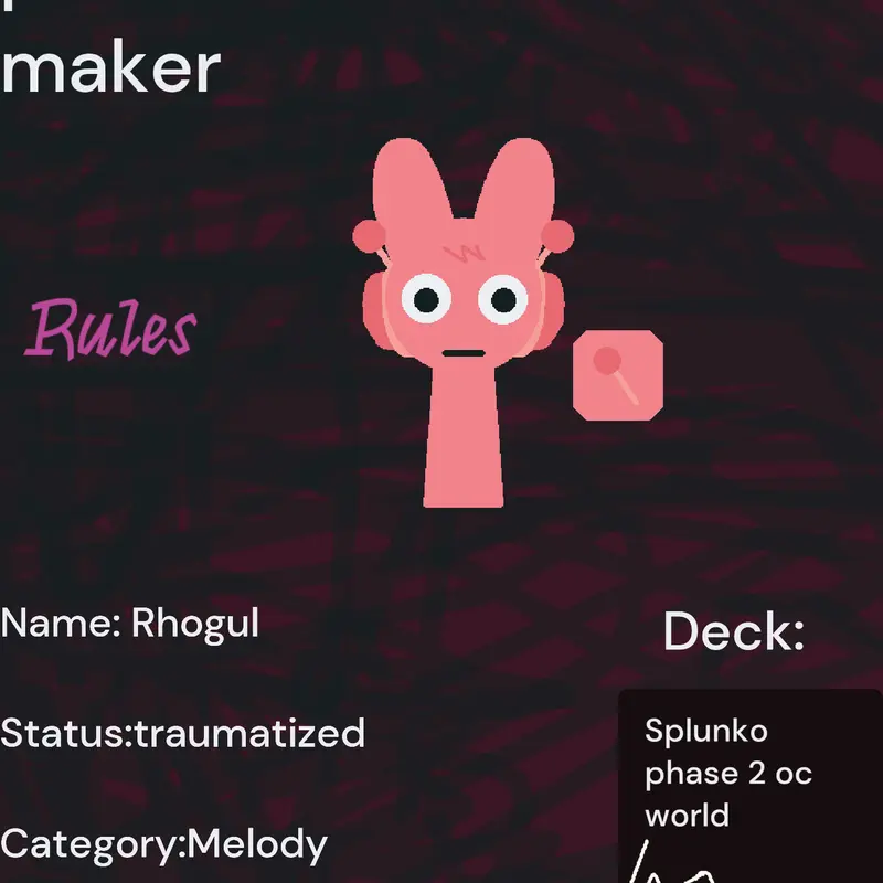 Oc maker splunko music sprunki AHWHAJWHS by @sprunkis8