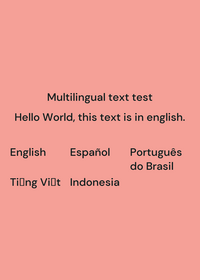 Multilingual Text Test