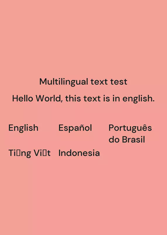 Multilingual Text Test by @lewis12chain