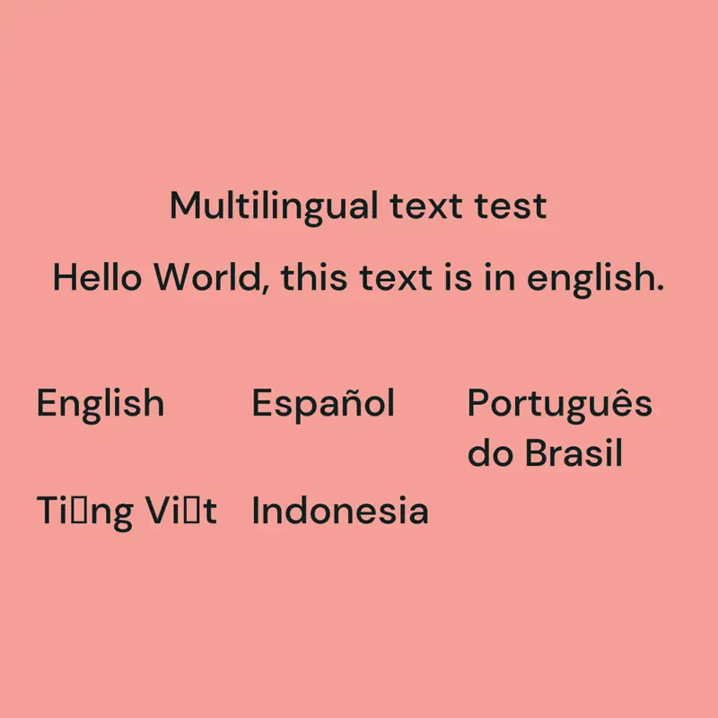 Multilingual Text Test by @lewis12chain