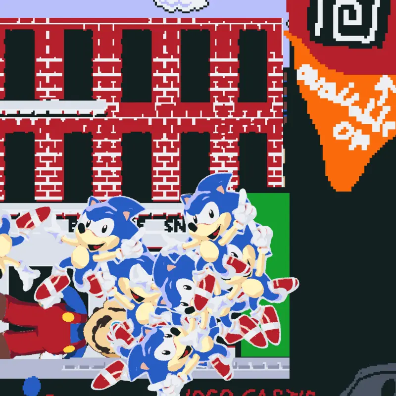 Mario let the sonics out by @Santycraft6639