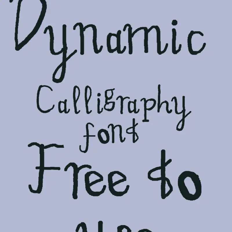Dynamic Calligraphy Font by @ThatOneGoat_13
