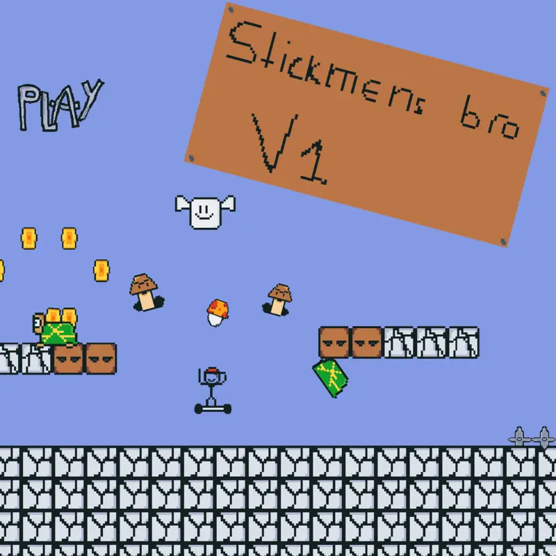 Super stickman bros! by @a_paper_stickman