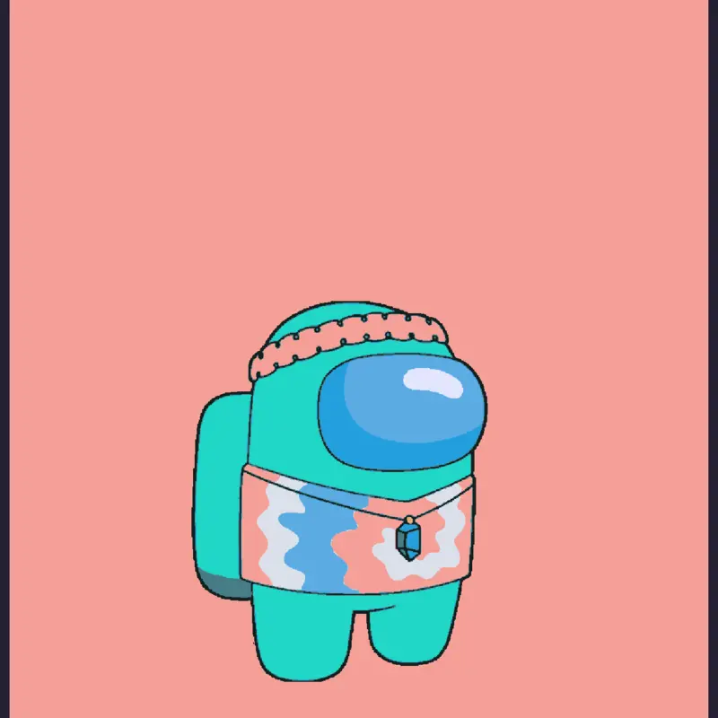 Among us cyan by @pink0_0noob
