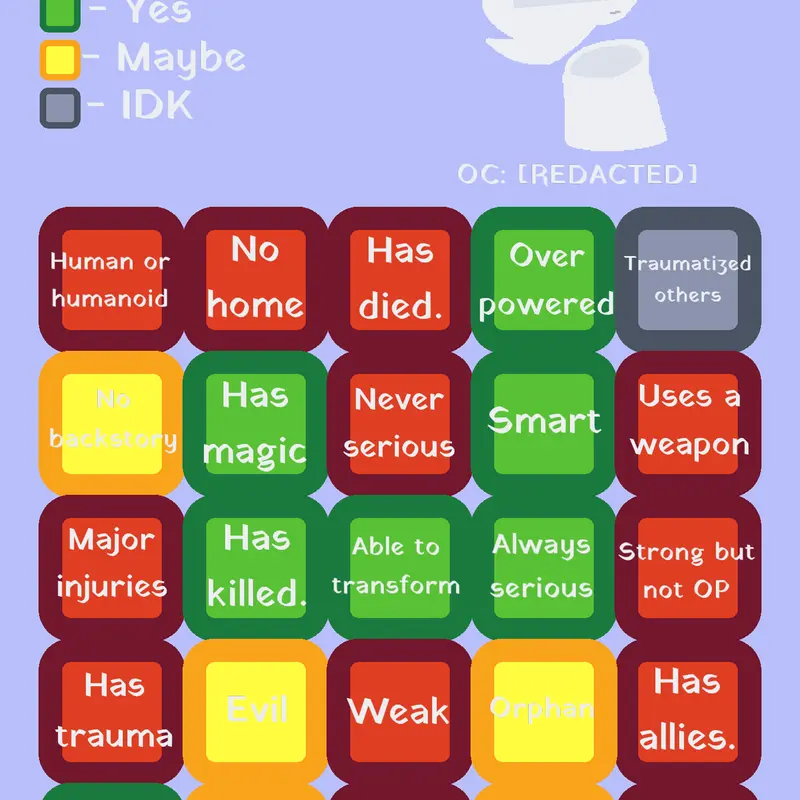 [REDACTED] Bingo board! by @willy__wittiger