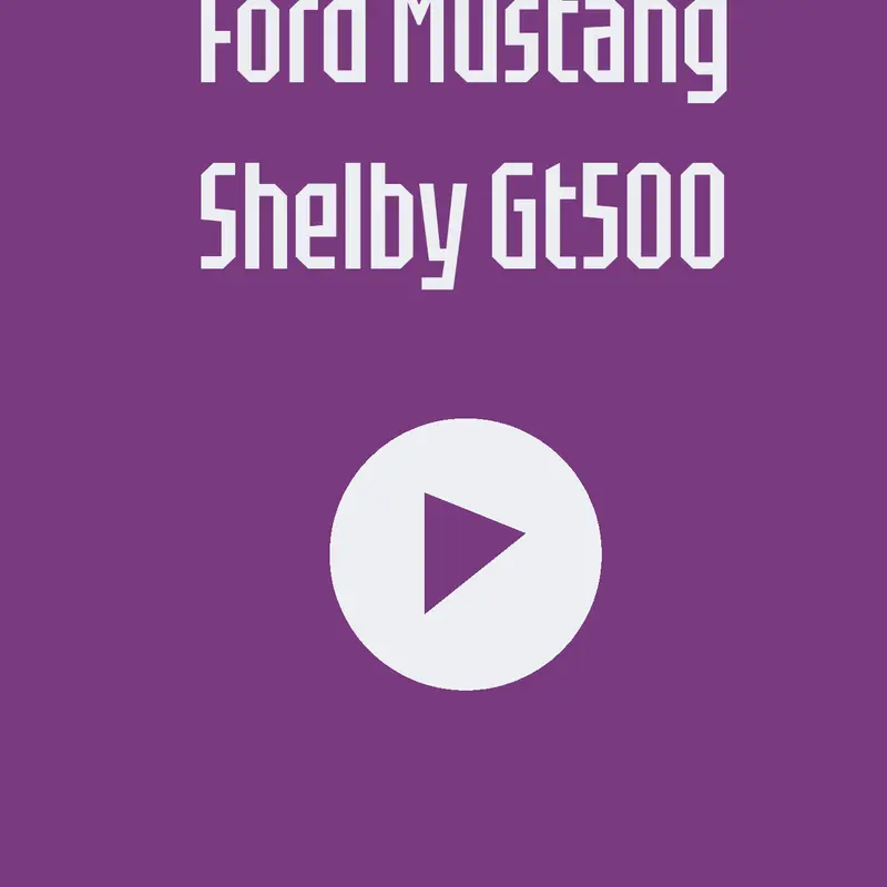 Ford Mustang Shelby Gt500 by @tobycat