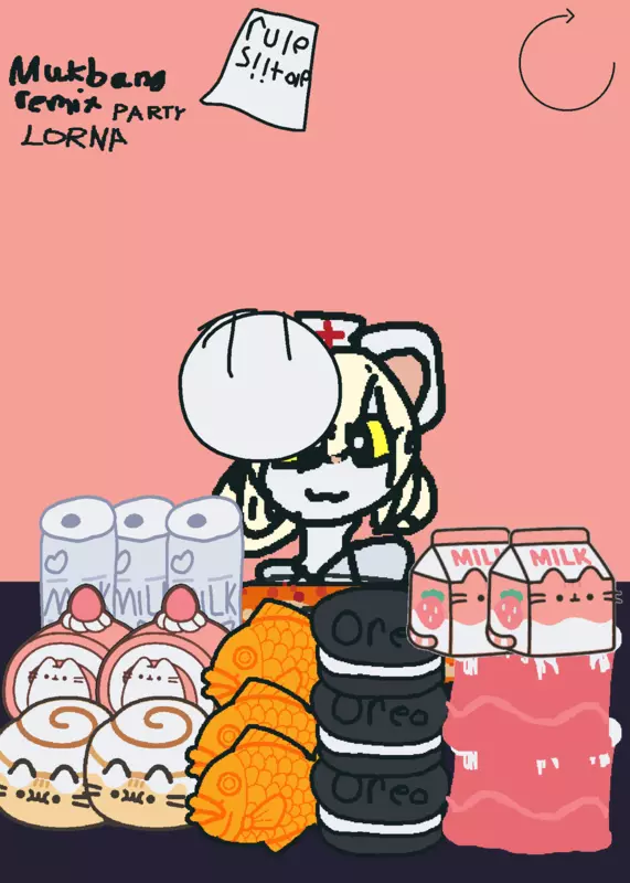 lorna mukbang by @idkwutname4