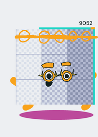 9052 numberblocks the 3rd monochrome