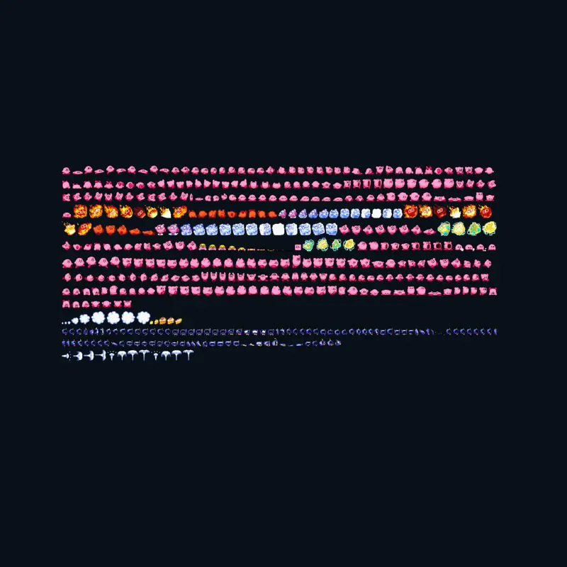 kirby sprites by @ImReecey