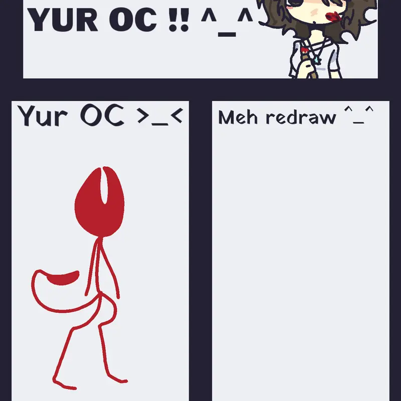 waiting for someone to redraw my oc by @HatredGuy