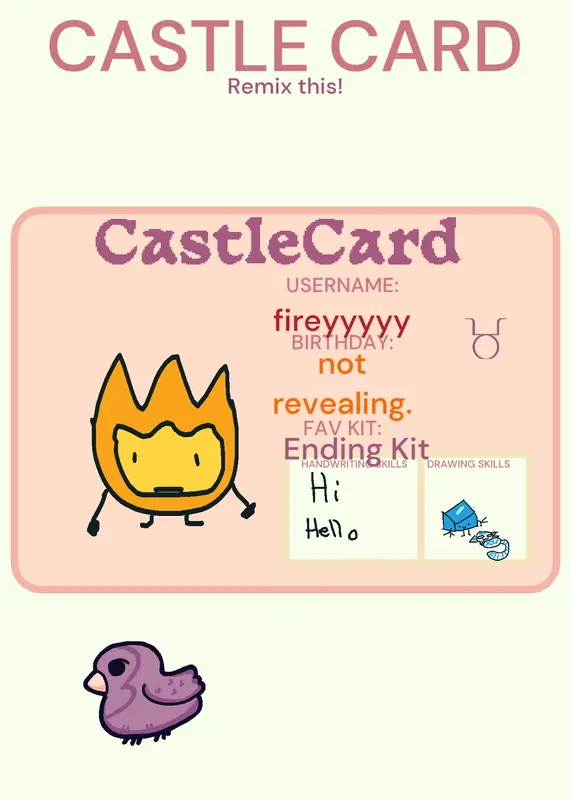 Castle Card by @fireyyyy