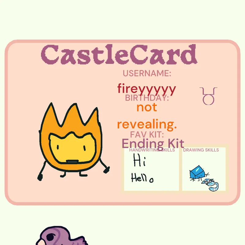 Castle Card by @fireyyyy