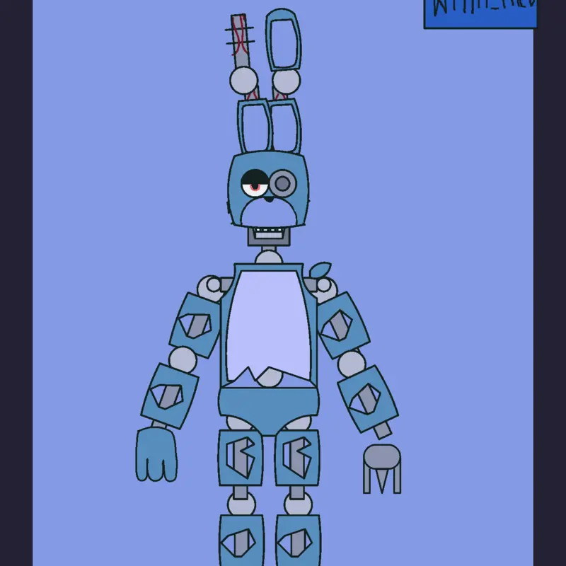 Withered Bonnie Die Old by @Zaky_Wolf