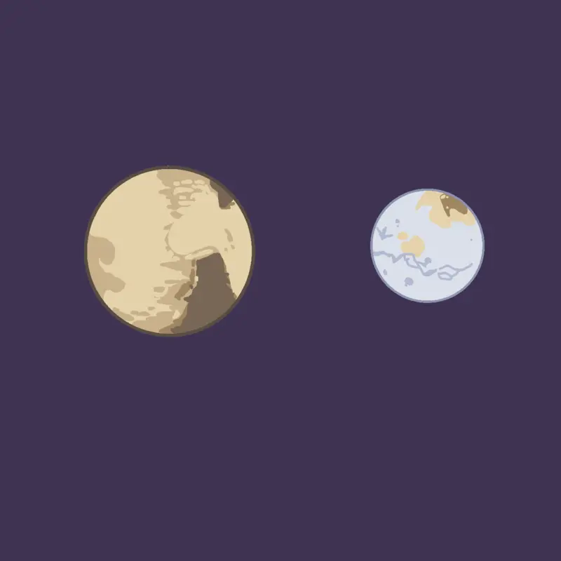 Pluto-Charon by @Venusian-Girly