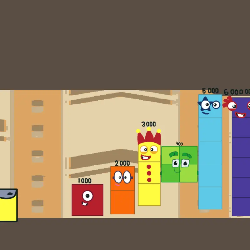 Number blocks in the BACKROOMS by @NildaBeatrizBenitez