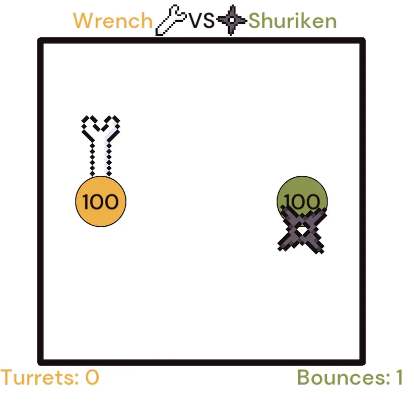 Wrench🔧 vs Shuriken⭐ by @DoodleGal