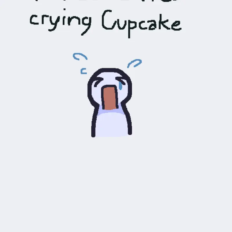 crying Cupcake by @c0smicwaffle