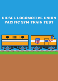 DIESEL LOCOMOTIVE UNION PACIFIC 5714 TRAIN...