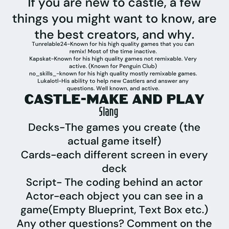 Castle-Get Started by @Qdogg