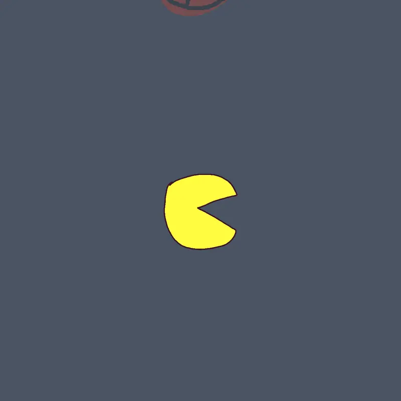 Drawing with pac man by @TARINMOORE