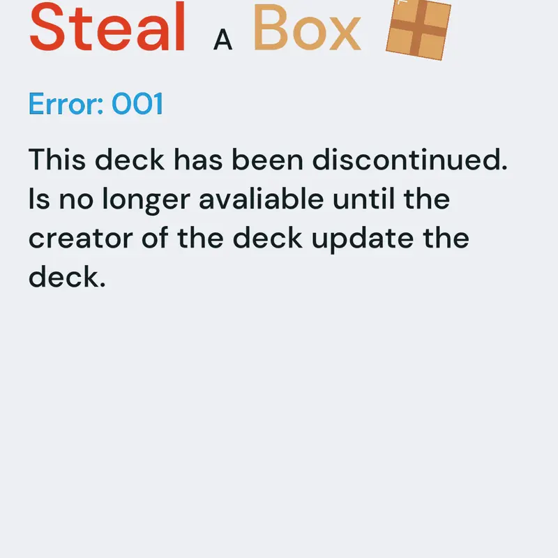 Steal a Box (Official) by @Character_C
