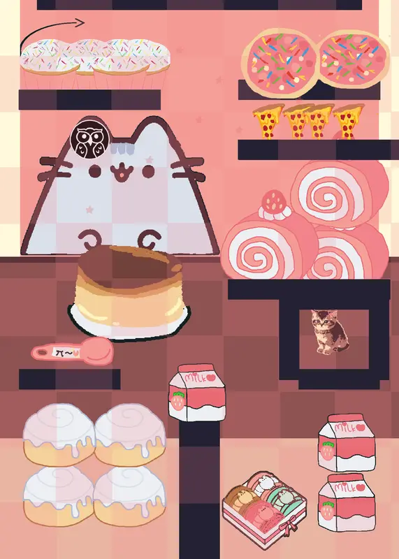 cutesy pusheen mukbang by @AmeliaFermin