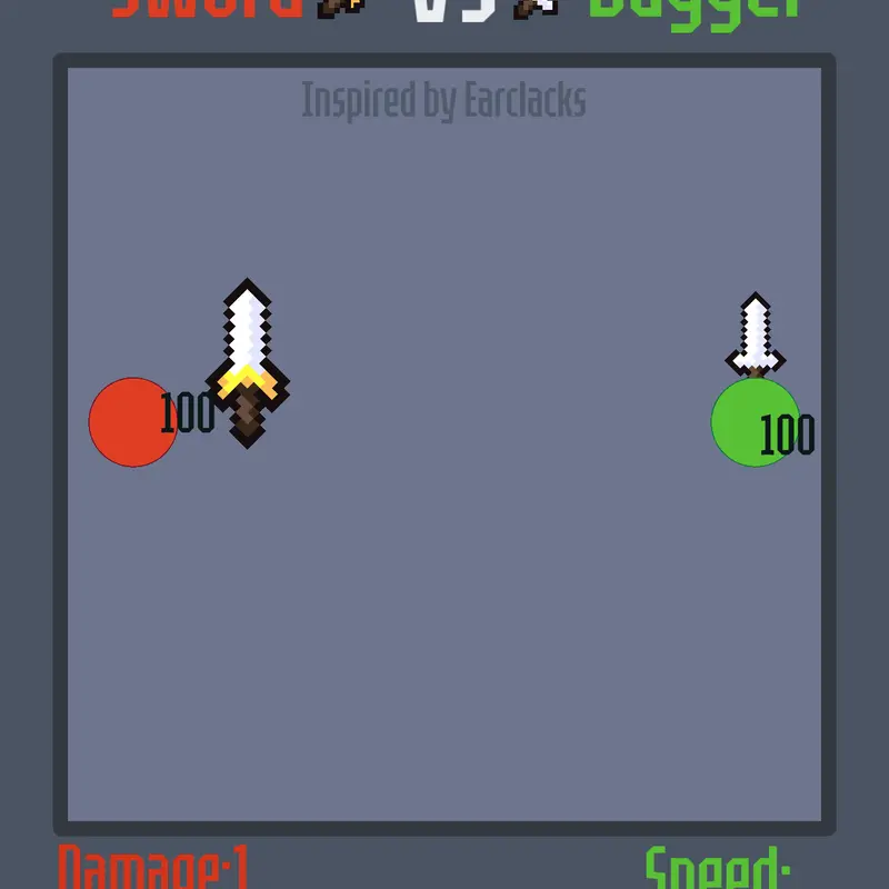 Sword vs Dagger all over again by @EarclacksBlueDagger