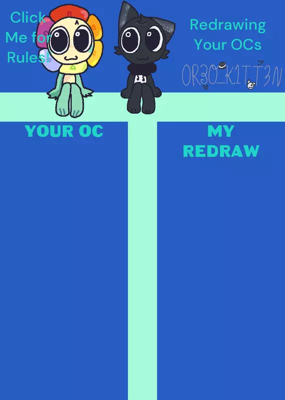 Redrawing OCs! by @0R3O_K1TT3N