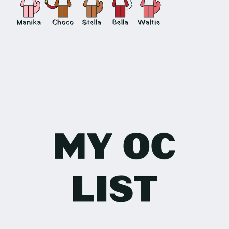 Oc list by @-_-manika-_-