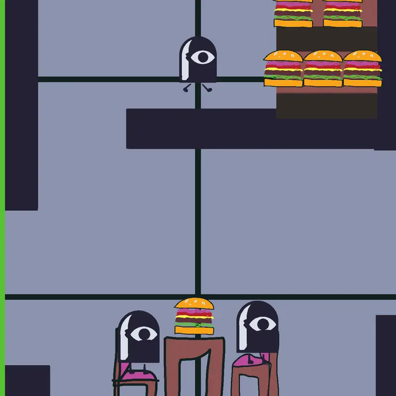 Work at a burger place! by @TryShrimp