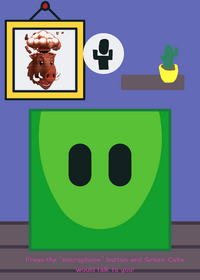 Talking Green-Cube