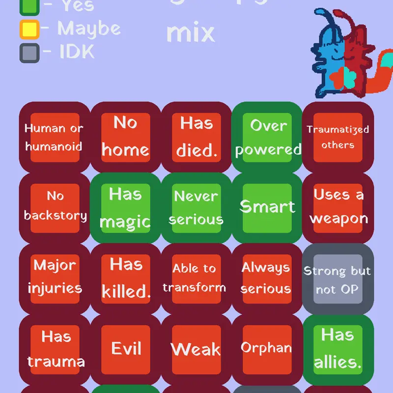 Oc bingo! by @Luffygear5farmadordeaura