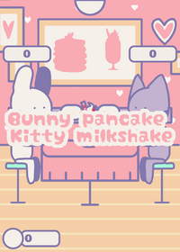 Bunny pancake kitty milkshake feeding