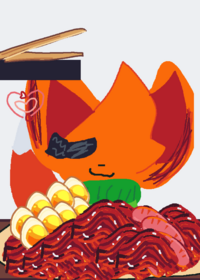 Feed foxy with big plate of ramen!