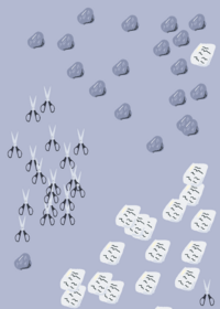 Rock paper scissors simulation